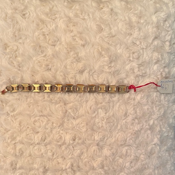 Vintage NWT Goldstone Bracelet 6 1/2” Around, Total of 11 Stones 60’s Was boxed - Picture 7 of 7